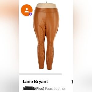 Lane Bryant (size 26) brown fox leather pants